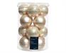 PALLINE DI NATALE  VETRO PERLA LUCIDE OPACHE 16PZ 8CM