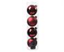 PALLINE DI NATALE IN VETRO BORDEAUX LUCIDO OPACO 10 CM 4PZ