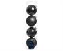 PALLINE DI NATALE IN VETRO NERE LUCIDO OPACO 10 CM 4PZ