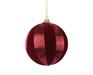 PALLINA IN SCHIUMA DECORATA INTESSUTO BORDEAUX LUCIDO/OPACO 8CM