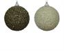 PALLINA DI NATALE IN SCIUMA CON PAILLETTES 8 CM ASSORTITA