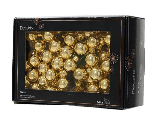 PALLINE DI NATALE A GRAPPOLO ORO  12 PZ 2 CM
