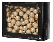 PALLINE DI NATALE A GRAPPOLO PERLA LUCIDO 2,5 CM 12 PZ