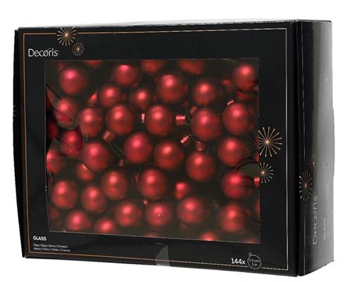 PALLINE A GRAPPOLO ROSSO SCURO OPACO 2,5 CM 12 PZ
