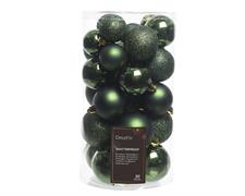 PALLINE DI NATALE  VERDE PINO 30PZ MISURE ASSORTITE