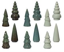 ALBERO IN PORCELLANA LUCIDA H.15 CM 12 ASS