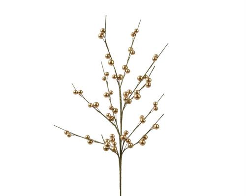 RAMO CON BACCHE ORO H.55 CM