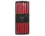 CANDELA ROSSO METAL H 25 CM 12 PZ