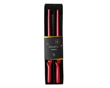 CANDELE ROSSO METAL H.25 CM 2 PZ
