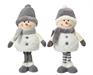 PUPAZZO DI NEVE CON CAPPELLO E SCIARPA IN POLIESTERE H.37 CM ASS
