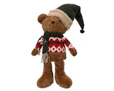 ORSETTO CON PULLOVER NATALIZIO SCIARPA E CAPPELLO H.39 CM