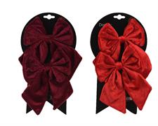 FIOCCO IN POLIESTERE ROSSO / BORDEAUX 17X14 CM 1 PZ ASSORTITO