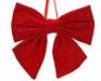 FIOCCO IN POLIESTERE ROSSO CON STASS ARGENTO 11X11X2 CM