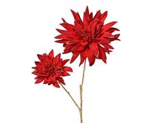 DALIA ROSSO GLITTER  SU STELO H. 75 CM