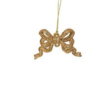 PENDENTE FIOCCO ORO GLITTER 6,5X5 CM