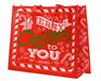 BUSTA REGALO ROSSA MERRY CHRISTMAS IN POLIPROPILENE  H.50X18X40