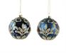 PALLINA IN PP BLU LUCIDO / OPACO CON DECORI ORO 8 CM 1 PZ ASS.