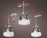SCENA IN POLIRESINA BABBO NATALE CON SLITTA/PARACADURE CON LED