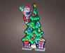 DECORAZIONE LUMINOSA BABBO NATALE CON ALBERO 1077LED MULTICOLOR