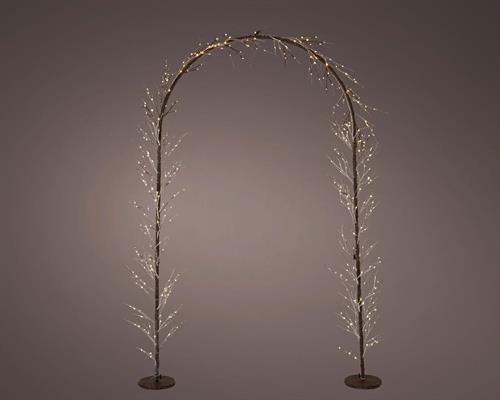ARCO PER ESTERNO LUMINOSO CON RAMETTI 384 LED BIANCO CALDO H.230