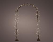 ARCO PER ESTERNO LUMINOSO CON RAMETTI 384 LED BIANCO CALDO H.230