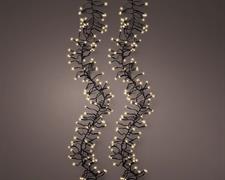 LUCI DI NATALE CLUSTER 2040 LED ORO CHIARO 19 MT CAVO NERO 8 GIO