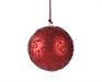 PALLINA DI NATALE ROSSO SCURO DECORATA 12 CM