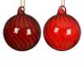 PALLINA DI NATALE ROSSA/BORDEAUX IN VETRO TRASPARENTE 8 CM 1 PZ