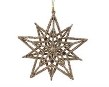 PENDENTE NATALIZIO STELLA GLITTER ORO 13 CM