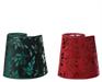 COPRIBASE PER ALBERO VERDE/ROSSO DECORO FOGLIE 56XH.22 CM