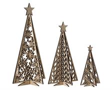 ALBERO DI LEGNO CON STELLA 3 ASSORTITI