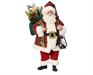 BABBO NATALE IN PLASTICA CON LANTERNA E SACCO H. 38 CM