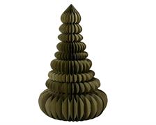 DECORAZIONE ALBERO IN CARTA NIDO D'APE VERDE ROSMARINO H.160X105