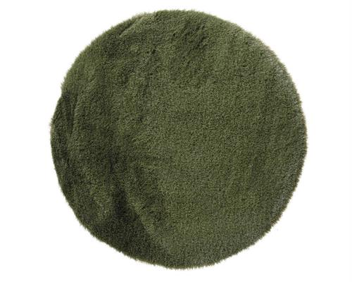 TAPPETO ROTONDO IN PELLICCIA SINTETICA VERDE 38XH.2,5 CM