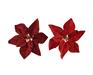 STELLA DI NATALE CON CLIP IN VELLUTTO ROSSO / BORDEAUX 28X5 CM A