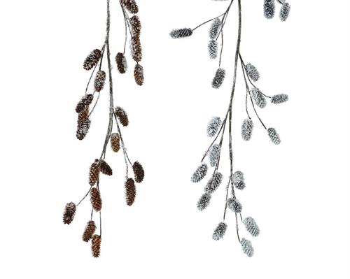GHIRLANDA DI PIGNE INNEVATE 130 CM ASSORTITA