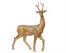 RENNA IN POLIRESINA GLITTER ORO H.45,5X35X13 CM
