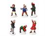 BAMBINI IN POLIRESINA PER VILLAGGIO DI NATALE 6 PZ H.5,5 CM