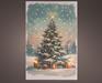 QUADRO IN TELA LUMINOSO ALBERO DI NATALE CON LED BIANCO CALDO /F