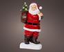 BABBO NATALE IN POLIRESINA CON SACCO E ALBERO CON LUCI LED H.30C