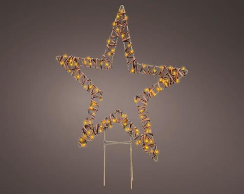 STELLA MICROLED IN VIMINI 100 LED CLASSIC A BATTERIE H.54X48X1CM