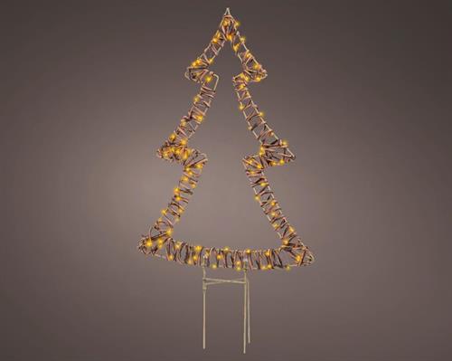 ALBERO DI NATALE IN VIMINI LUMINOSO 100 MICROLED CLASSIC H.62X41