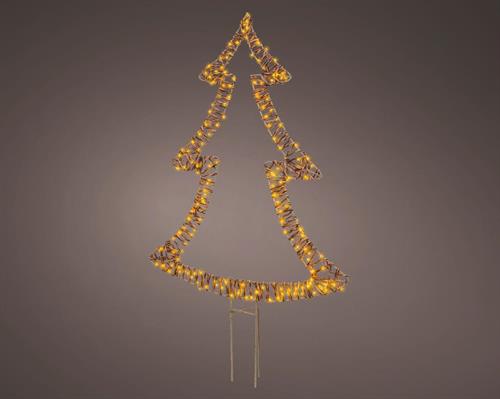 ALBERO DI NATALE IN VIMINI LUMINOSO 200 MICROLED CLASSIC H.97X66