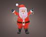 BABBO NATALE LUMINOSO IN ACRILICO LED EFFETTO LAMPEGGIANTE H.88X