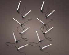 LUCI DI NATALE A CANDELA 20 LED BIANCO CALDO 9,5 MT
