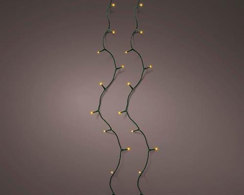 LUCI DI NATALE 96 LED EXTRA CALDO CAVO VERDE 350 CM A BATTERIE