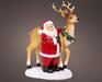 BABBO NATALE CON RENNA IN POLIRESINA H.26X19X12 CM