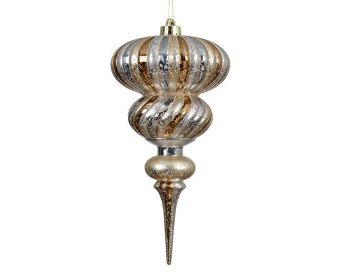 PENDENTE ORNAMENTO ARGENTO/ORO H.28X14 CM