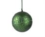 PALLINA DI NATALE VERDE PINO DECORATA 12 CM