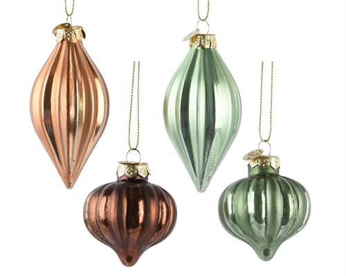 PENDENTE NATALIZIO IN VETRO COLORE ASSORTITO 6 CM 1 PZ